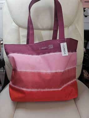 Clinique x Jonathan Cohen Ombre Pink-Red Tote Bag
